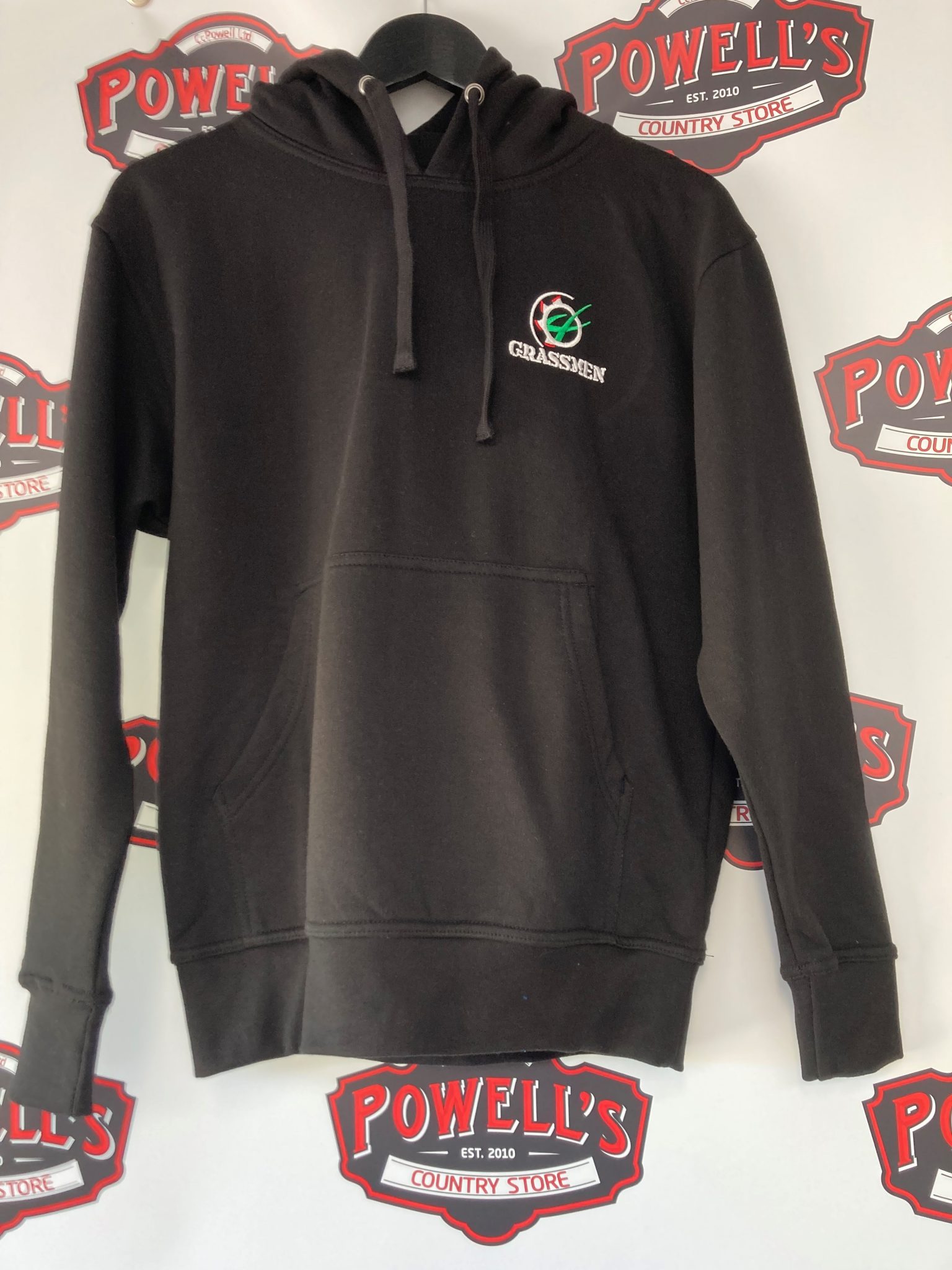 Grassmen Adults Hoodie Black – CC Powell Ltd